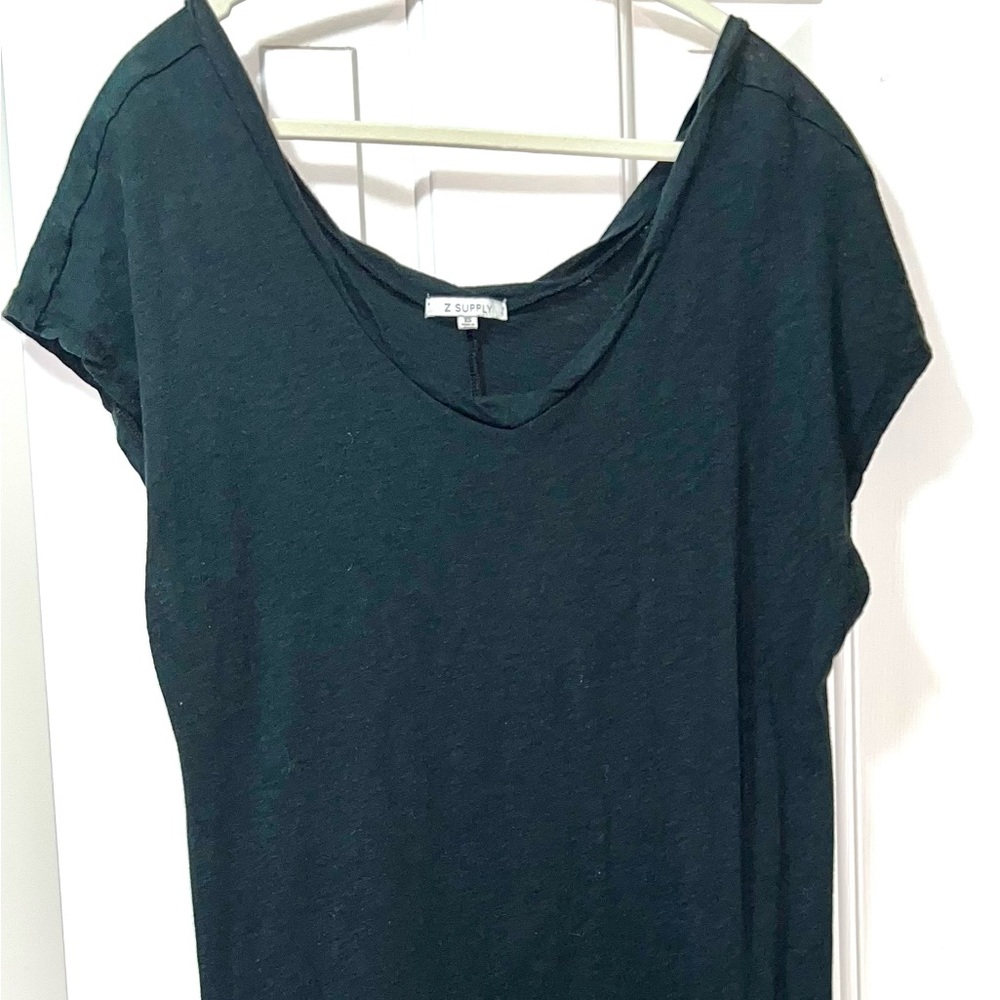 Z Supply Slub Midi Dress, dark green. Size XS